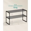 Songmics Batai lentyna 68x30x36.8 cm Juodas metalas