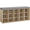 Songmics Batai suoliukas 105x30.3x48 cm Rudas Saugojimas