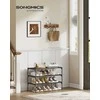 Songmics Bataių lentyna 62,3x29,7x21 cm Juodas metalinis rėmas