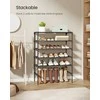 Songmics Bataių lentyna 62,3x29,7x21 cm Juodas metalinis rėmas