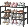 Songmics Bataių lentyna 62,3x29,7x21 cm Juodas metalinis rėmas