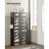 Songmics Bataių stovas 82x32x152 cm Juodas plienas ir plastikas