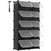 Songmics Bataių stovas 82x32x152 cm Juodas plienas ir plastikas