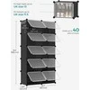 Songmics Bataių stovas 82x32x152 cm Juodas plienas ir plastikas