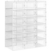 Songmics Batų laikymo dėžė, 33.5x23.2x14.3 cm, balta, plastikas