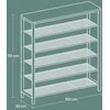 Songmics Batų lentyna 100 × 30 × 110 cm