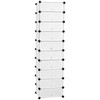 Songmics Batų lentyna, 43x31x173 cm, balta