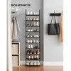 Songmics Batų lentyna, 45x28x173 cm, juoda