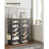 Songmics Batų lentyna, 82x32x92 cm, juoda