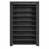 Songmics Batų lentyna 88x28x160 cm Juodas metalinis rėmas