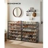 Songmics Batų lentyna, 92.3x30.5x221.4 cm, juoda