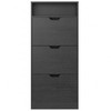 Songmics Batų spintelė 3 durelės juoda 24 x 60 x 139 cm