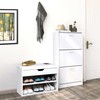 Songmics Batų spintelė 60x24x120 cm Balta medžio drožlių plokštė