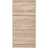 Songmics Batų spintelė 60x24x120 cm medinė reguliuojama