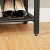 Songmics Batų stovas 100x30x110 cm juoda ruda metalas