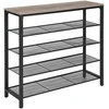 Songmics Batų stovas 100x30x92,5 cm Juodas plienas