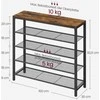 Songmics Batų stovas 100x30x92,5 cm Rudas Juodas Plienas