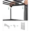 Songmics Batų stovas 30x92x194 cm Juodas metalinis laikymas