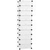 Songmics Batų stovas 43x31x173 cm Baltas Plastikas
