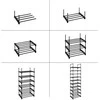 Songmics Batų stovas 45x30x174 cm Juodas metalas