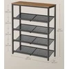 Songmics Batų stovas 75x28x93 cm Rudas ir Juodas Plienas