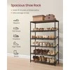 Songmics Batų stovas 76x28x114 cm Rudos ir juodos spalvos plienas