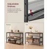 Songmics Batų stovas 76x28x53 cm Rudas Juodas Metalas Mediena