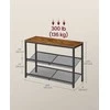 Songmics Batų stovas 76x28x53 cm Rudas Juodas Metalas Mediena