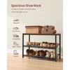 Songmics Batų stovas 76x28x53 cm Rudas Juodas Metalas Mediena