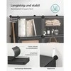 Songmics Batų stovas 82x32x92 cm Juodas plastikinis laikymo sprendimas