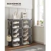 Songmics Batų stovas 82x32x92 cm Juodas plastikinis laikymo sprendimas
