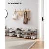 Songmics Batų stovas 92x30x54 cm Juodas plienas