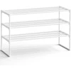 Songmics Batų stovas 92x30x55 cm Baltas metalinis sandėliavimas