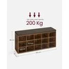 Songmics Batų suoliukas 30x105x48 cm rudas, su saugojimo vieta