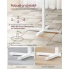 Songmics Vasagle Apvalus baro stalas 60 x 60 x 104,5 cm sniego baltumo