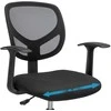 Songmics Biuro kėdė, 53,5x56,5x102-120 cm, juoda