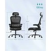 Songmics Biuro kėdė 64,5x71,5x113,5 cm Juoda Tinklelio Audinys