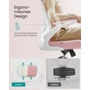 Songmics Ergonomiška biuro kėdė su supimo funkcija pastelinės rožinės spalvos