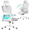 Songmics Ergonomiška biuro kėdė su tinkliniu audiniu ir atlenkiamais porankiais