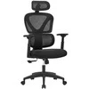 Songmics Biuro kėdė, 65x60x120-130 cm, juoda