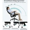 Songmics Biuro kėdė, 65x60x120-130 cm, juoda