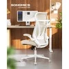 Songmics Biuro kėdė 67x67x113 cm Smėlio spalvos Tinklelio audinys