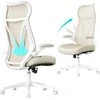 Songmics Biuro kėdė 67x67x113 cm Smėlio spalvos Tinklelio audinys