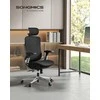 Songmics Biuro kėdė, 69.5x63x115 cm, juoda