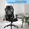 Biuro kėdė SONGMICS juoda 115-125 cm