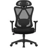 Songmics Biuro kėdė 70x71x114-124 cm Juoda Tinklelio Audinys
