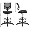 Songmics Braižymo kėdė, 53.5x49x102-120 cm, juoda
