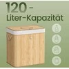 Songmics Bambukinis butelių surinkimo konteineris 120 L