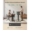 Songmics Reguliuojamo aukščio elektrinis stalas 60 x 120 x (72-120) cm