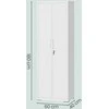 Songmics Metalinė spinta 40,2 × 60,1 × 180 cm